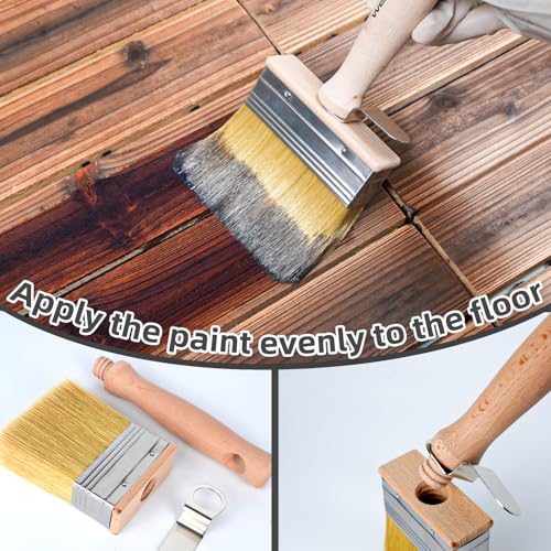Wesquer Limewash Paint Brush Set 2 Pack Deck Stain Brush