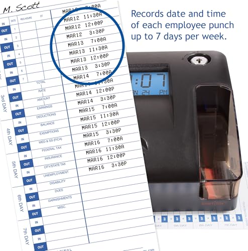 Pyramid Time Systems - 3600SS Dual Function Time Clock and Document Stamp - size: 5.47 x 6.5 Inch, style: Smart Site Alignment