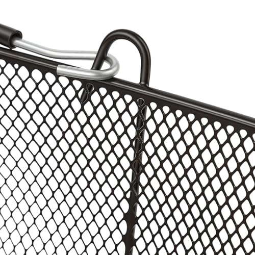 12Pcs Wire Retail Shopping Baskets with Handles, 20L Metal Grocery Basket for Retail Store, Supermarket, Grocery Shopping |Black
