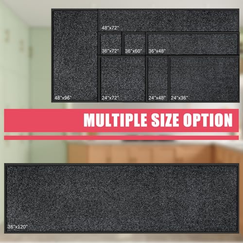 Kuyal Front Door Mat, 2'x4' Indoor Outdoor Entrance Mat - size: 24" x 48"