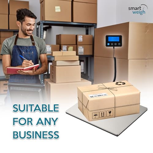 Smart Weigh Heavy-Duty Shipping Scale, 440 lb x 2 oz, Wide Platform, USB-C - color: 440 lbs Extra Wide