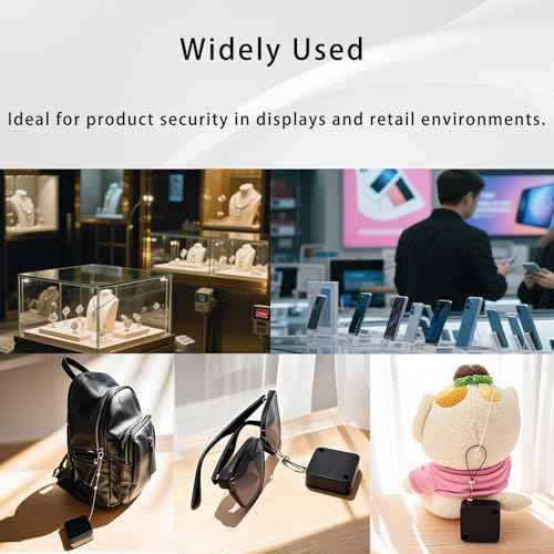 Retractable Cable Lock with Double-Sided Adhesive ABS Remote Control Security Lock for Phone,TV, 304 Stainless Steel, Black, 3.3 ft (1 m), 4Set - color: Black, size: 1M