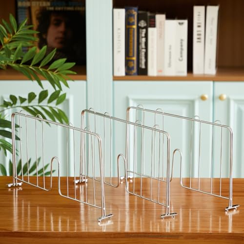 MorningRo 6 Pcs 12" W X 9" H Wire Shelf Divider for Wire Shelves, Silver - size: 12" W X 9" H