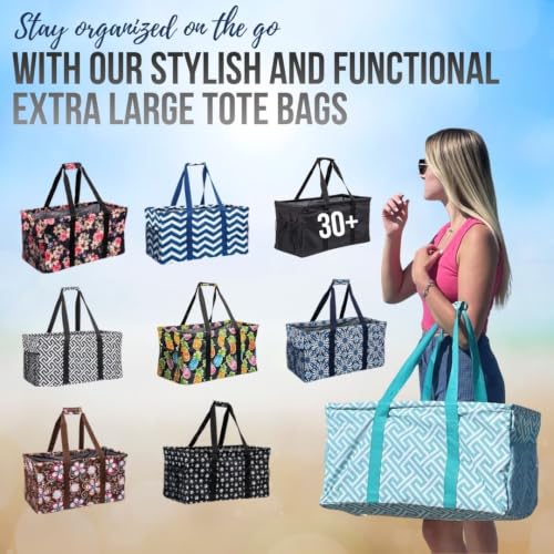 Extra Large Utility Tote Bag - Oversized Collapsible Beach Bag - Camo - color: Camo