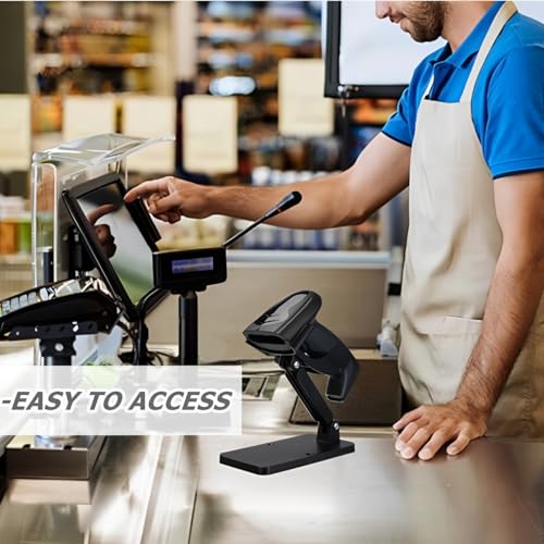 Universal Scanner Holder,Adjustable Barcode Scanner Stand,No Assembly Barcode Reader Bracket Compatible with 1900 1950 DS3678 DS2278 LS2208 Most Barcode Scanner