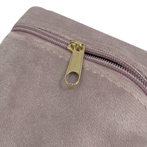 8pcs Small Velvet Jewelry Pouches with Zipper Gift Bags for Bracelet Necklace,Ring,Earrings,Earphone,Wedding Favors, Party Favors,Travel,3.94" X 3.94" (Pink) - color: Pink