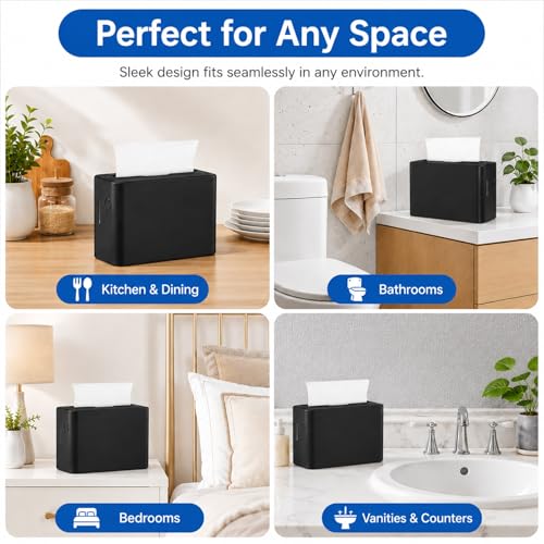 Countertop Paper Towel Dispenser, Commercial Multifold Hand Towel Holder - color: Black-1