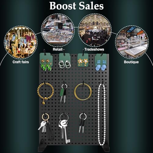 Pegboard Hooks 32Pcs Metal J Hooks Kit - color: Black