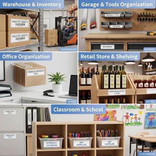 Epakh 50 Pcs Self Adhesive Label Holders 1.2 x 4.3 in Shelf Tag Pockets