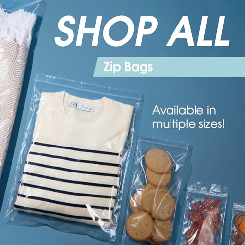 10” X 13” (500 Count) 2 Mil Clear Reclosable Zip Plastic Poly Bags - size: 10” X 13”
