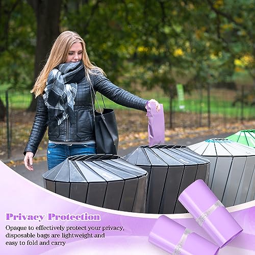 Fulmoon 300 Pcs Sanitary Napkin Disposal Bags for Tampons Pads, Purple - color: Purple