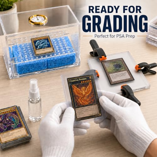 Howdy Bally Trading Card Flattening Kit with Humidor Box and Cleaning Tools