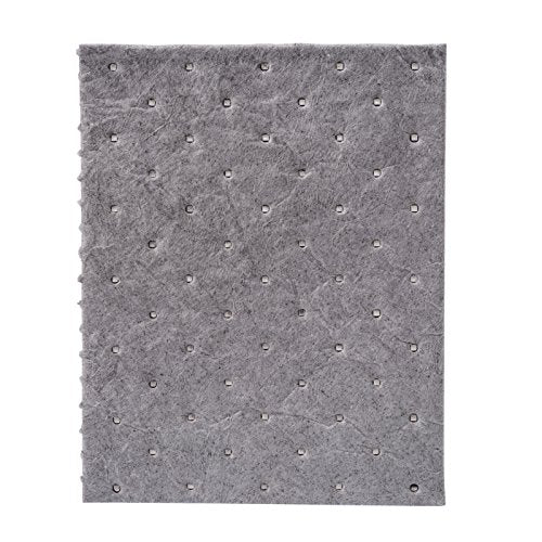 Brady SPC SRP200 7.5" x 10" Heavy Weight Multi-Purpose Spill Response Absorbent Pads with Strong, Low Linting Fine Fiber Cover - 200 ct