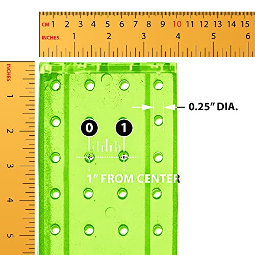 Azar Displays 700220-GRE-2C16 Four-Sided 4”W x 12” Revolving Pegboard Tower Kit Counter Display with 16-Pack of 2 inch Locking Hooks, Green - color: Green, style: Pegboard + Hooks