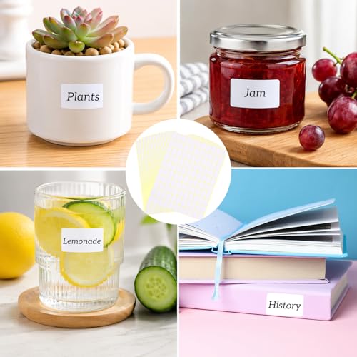 1650 Pcs Small Sticker Labels, Small Label Stickers 0.75" x 0.5" Mini Blank Label Stickers Removable White Labels for Price Food Writing Containers Storage Bins Jars Pantry Organization