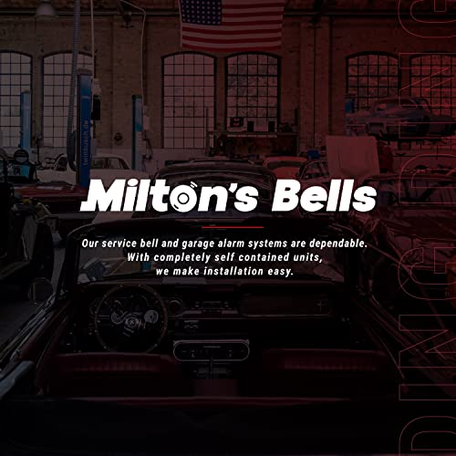Milton's Bells MB WDCLK Wireless Warehouse Door Chime & Strobe Light Kit, 2500 Ft Range, 12 Chime Tones, Adjustable Volume, Visual & Audible Alerts for Warehouses, Will-Call Counters & Offices