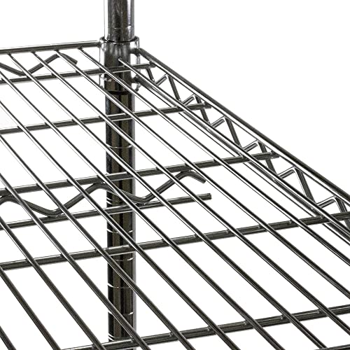 Shelving Inc. 8" d x 8" w Chrome Wire Shelving with 3 Tier Shelves, Weight Capacity 800lbs Per Shelf - size: 8" d x 8" w x 34" h