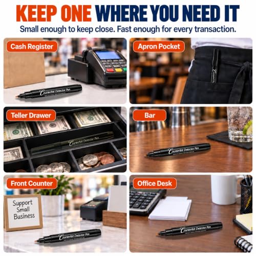 Dri Mark 2 Pack Counterfeit Bill Detector Marker Pen, Made in The USA, 3 Times More Ink, Fake Money Checker - Money Loss Prevention Tester & Fraud Protection for U.S. Currency - size: 2 Pack