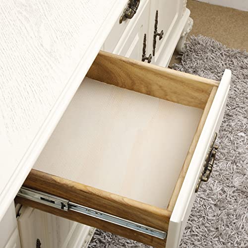 Hersvin Shelf Liners, 23.6x196.9 Inch EVA Non-Adhesive Drawer Mats, Cupboard Pad, Kitchen Cabinet Lining Fridge Cushion for Home Office (Clear/Dot, 60x500cm) - color: Clear Dot, size: 23.6"W x 197"L