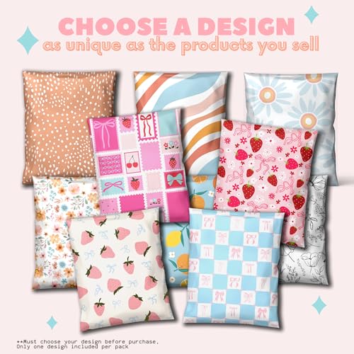 Picksie Mailers - Large Poly Mailers 14.5x19 Shipping Envelopes for Mailing - color: Strawberry Aesthetic, size: 14.5x19