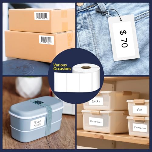 LLIKED 2.25" x 1.25" Direct Thermal Labels, 1000 Barcode Address Labels - size: 2.25"x1.25"-1 Roll