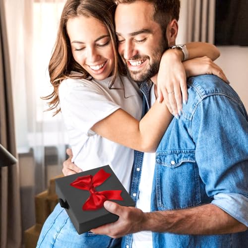 Jewelry Gift Boxes, 5 Pack 3.5x3.5x1.18 inch Small Jewelry Boxes, Small Gift Box for Necklaces Bracelet Earring Ring Gift packaging(Black) - color: Black1