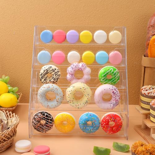 Cabilock 5 Tier Acrylic Cookie Display Stand for Bakers and Market Vendors