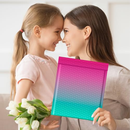 Fuxury Bubble Mailers 8.5x12" 240 Pack Padded Envelopes Usable Size 8.5x11" - color: PinkGreen, size: 8.5x12" 240PC