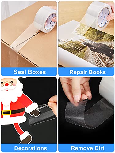 JARLINK 12 Rolls Clear Packing Tape, Heavy Duty Packaging Tape - size: 1.88in x 55yd, 2.5mil Thickness