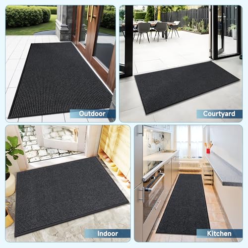 BesWin Extra Large Front Door Mat, 3 x 5 Feet Indoor Outdoor Entrance Mat - size: 5' Length x 3' Width