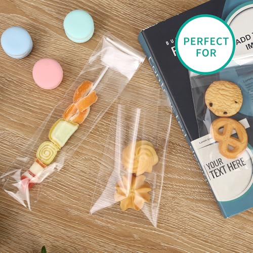 iMailer - 200 Count - 4" x 6" Self Sealing Cellophane Bags- Clear Small Poly Bags for Cookie, Treats, Party Favors, Photo, Jewelry - size: 4x6 Inch (Pack of 200)