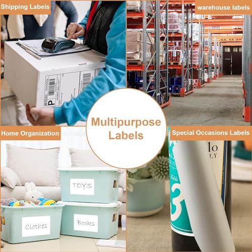 Shipping Labels 2 Per Sheet Round Corner Half Sheet Labels Mailing Labels for Packages Laser & Inkjet Printer Labels, 8126/5126 (4000sheets-8000labels) - size: 8.5" X 5.5" (2-up), style: 4000 Sheets