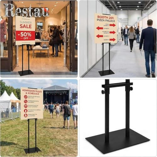 USCNC 4 Pack Floor Poster Board Stand, Double-Sided for Board & Foam Sign - size: 4 Pack Poster Stand