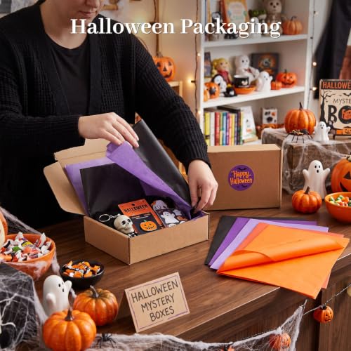 Shindel 120 Sheets Halloween Tissue Paper, 20 X 14 inch, 5 Colors - color: Mixed Color