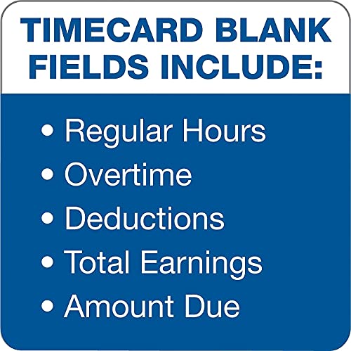 TOPS 1261 Acroprint/Amano/Cincinnati/Lathem Time Card, Weekly, 3 3/8 x 8 1/4, 500/Box
