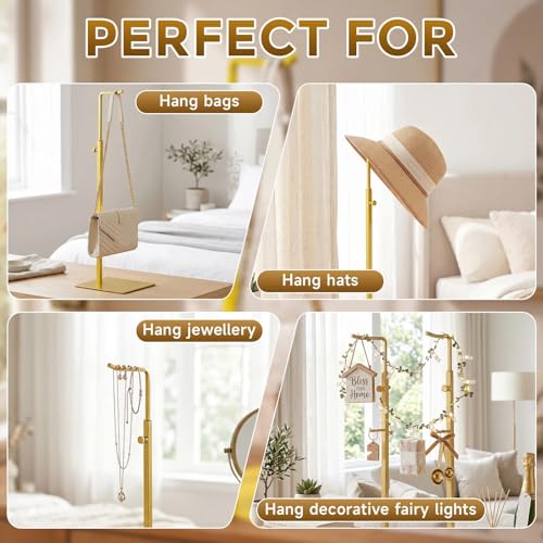 6 Pack Purse Stand Holder Handbag Display Stand, Gold - color: Gold