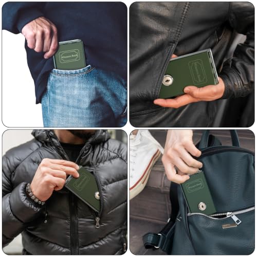 Metal Box for Gambler, Winners Bank Casino Box with Slot and Key - color: Green