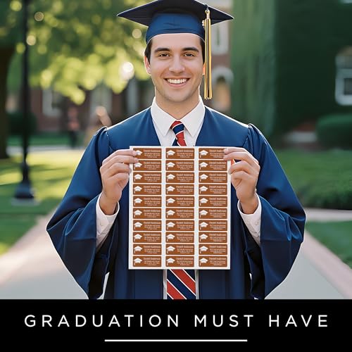 Personalized Graduation Return Address Labels, Custom Announcement Name and Address Mailing Labels Sheets, 30-1200 by My Sign Center