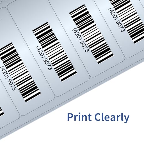 1" x 2-5/8" Address Labels- Matte Silver Mailing Labels Stickers for Laser/Inkjet Printer-Permanent Adhesive Stickers - color: Matte Silver, size: 1" x 2-5/8"