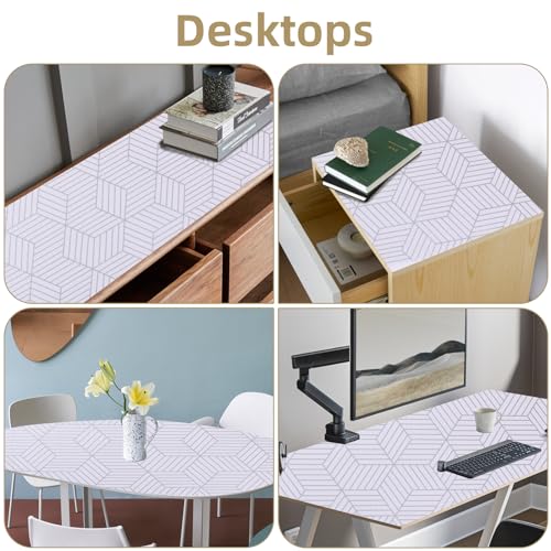 Shelf Liners for Kitchen Cabinets 12in x 10FT, Non Adhesive Cabinet Liner - color: Silver Geometry, size: 12"W x 118.1"L