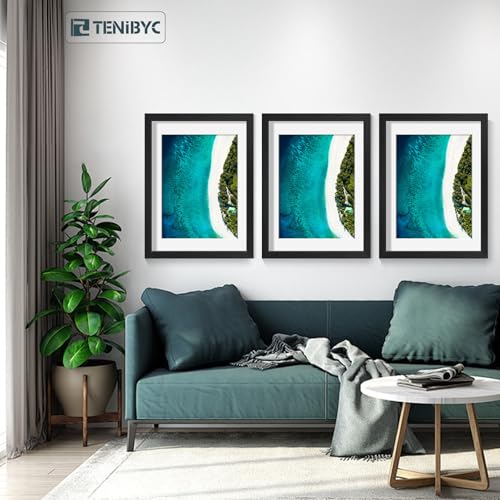 18x24 Poster Frame 4 Pack, 16x20 Mat, Black Wood, for Picture - color: Black, size: 18 X 24