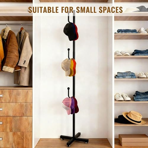 Gisafai Standing Hat Rack for 30 Caps, Hat Tree Stand