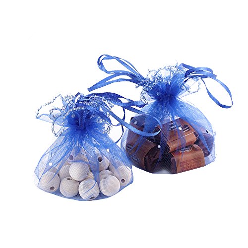 100pcs 9.8 Inch Round Organza Drawstring Bags, Royal Blue Baby Shower Favor Bags Bath Bomb Candy Pouch Wedding Party Gift Packaging - color: Royal Blue