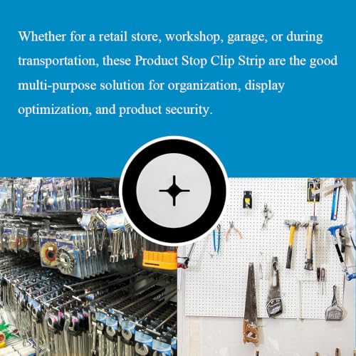 Peg Hook Product Stoppers Inventory Control Clip Display Peg Hook Stoppers Board Pegs Stopper Pegboard Hooks Stop Clip 200 Pieces 1 inch White Plastic Non Slip for Keep Merchandise on Retail Hooks - size: 1 inch(25mm)-200P
