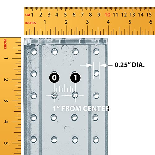 Azar Displays 700220-CLR-2C16 Four-Sided 4”W x 12” Revolving Pegboard Tower Kit Counter Display with 16-Pack of 2 inch Locking Hooks, Clear - color: Clear, style: Pegboard + Hooks