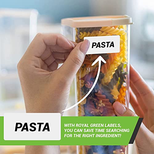 Royal Green Yellow Rectangle Sticker Roll, 40 x 19mm, 2500 Pack - color: Yellow, size: 2500