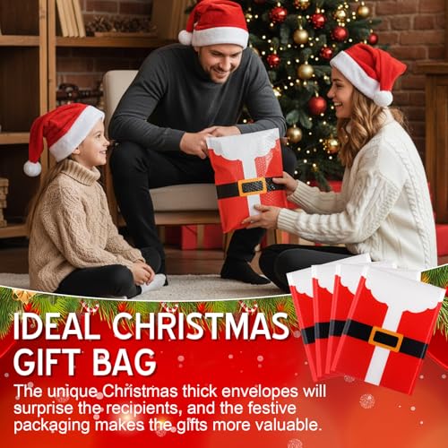 Watersay 15 Pcs Christmas Poly Bubble Mailers 10x13 Inch,Santa Claus Suit - style: Santa Claus Suit