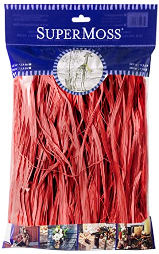 SuperMoss Super Moss (30004) Raffia, Christmas Red, 2oz - color: Christmas Red, size: 2 oz (108 cu in)