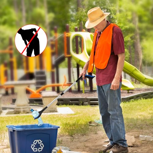 Foldable Grabber Reacher Tool 32 Inch, 6-Pack Heavy Duty Trash Picker Upper - color: Blue, size: 6