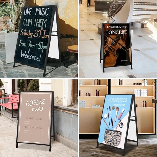 QKA A-Frame Sidewalk Sign Heavy Duty Sandwich Boards 24x36 Inch(Frame Only)